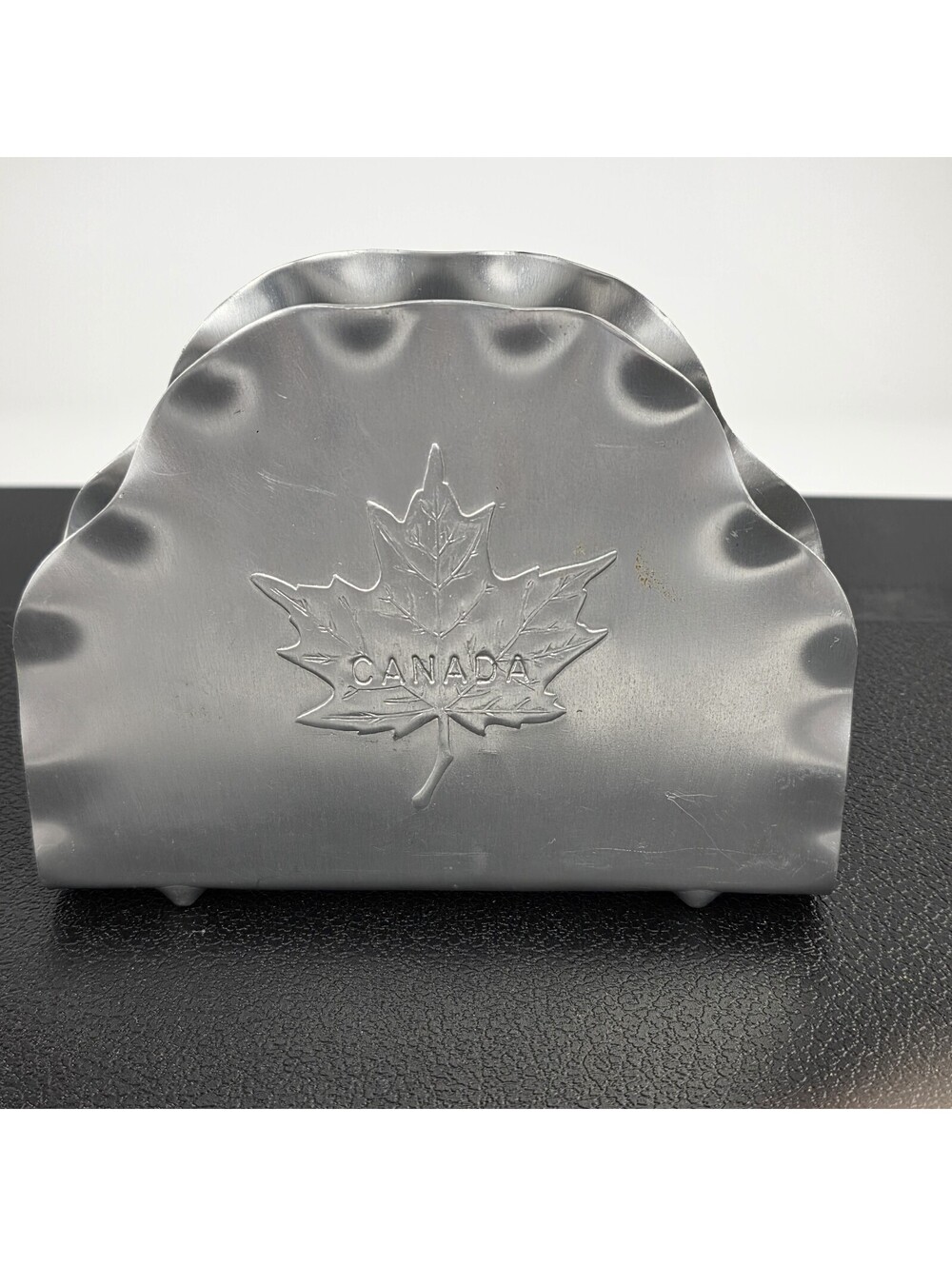 MILLBROOK Industries CANADA Aluminum Napkin Letter Desk Holder Souvenir Leaf